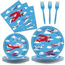 Airplane Birthday Decorations, Family Game Night Party, Airplane Birthday Party Decorations, Birthday Party Plates, Aviation Theme, Golf Birthday Party, Airplane Theme, Airplane Birthday Party, Airplane Party