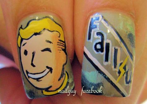 Fallout Nails, Fallout Perks, Nerdy Nails, Artsy Nails, Theme Nails, Nails 2016, Best Armor, Health Hair, Fall Out 4