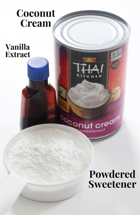 How To Make Coconut Whipped Cream | Strength and Sunshine | Learn how to make coconut whipped cream with just 3 ingredients! An easy, light and fluffy vegan whipped cream recipe you can make in 5 minutes! Just a can of chilled coconut cream, sweetener, and vanilla, this is a keto, dairy-free, gluten-free, paleo, and allergy-friendly sweet topping you'll be putting on everything! Recipes Using Canned Coconut Cream, Diy Coconut Cream, Coconut Cream Recipes Canned, How To Make Coconut Whipped Cream, Coconut Cream Whipped Topping, Homemade Coconut Whipped Cream, Oat Milk Whipped Cream, Coconut Cream Whipped Cream, Diy Coconut Whipped Cream