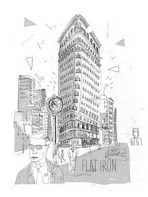 James Gulliver Hancock, you rock. Ny Drawing, Buildings In New York, Flat Iron Building, New York Drawing, New York Illustration, Pencil Drawings For Beginners, Building Sketch, Building Drawing, Flatiron Building