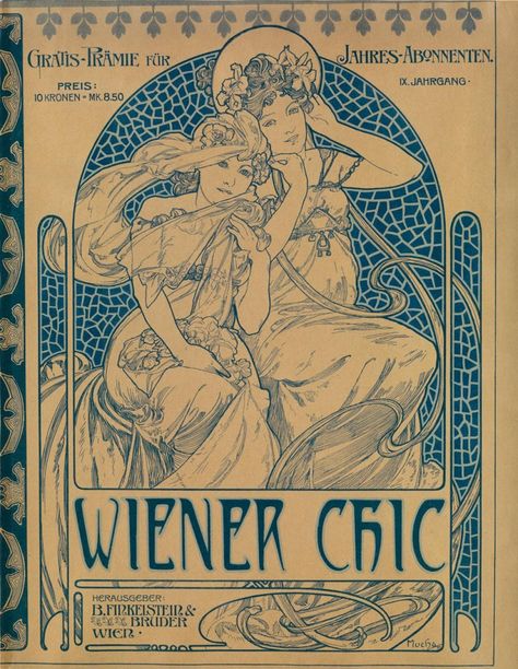 Alfons Maria Mucha, Art Nouveau Mucha, Illustration Art Nouveau, Alphonse Mucha Art, Design Art Nouveau, Mucha Art, Alfons Mucha, Art Nouveau Illustration, Art Nouveau Poster