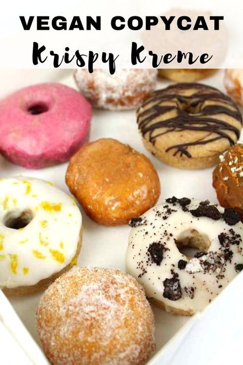 Vegan Krispy Kreme copycat donuts! Vegan Yeast Donut Recipe, Vegan Donuts Fried, Make Donuts At Home, Vegan Donut Recipe, Donuts At Home, Porridge Breakfast, Donut Calories, Vegan Doughnuts, Krispy Kreme Donuts