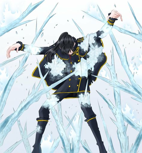 Anime Snow, Ice Powers, Ice Magic, Magical Girl Outfit, Super Powers Art, Anime Boy Sketch, Bleach Fanart, Motion Graphics Design, Character Poses