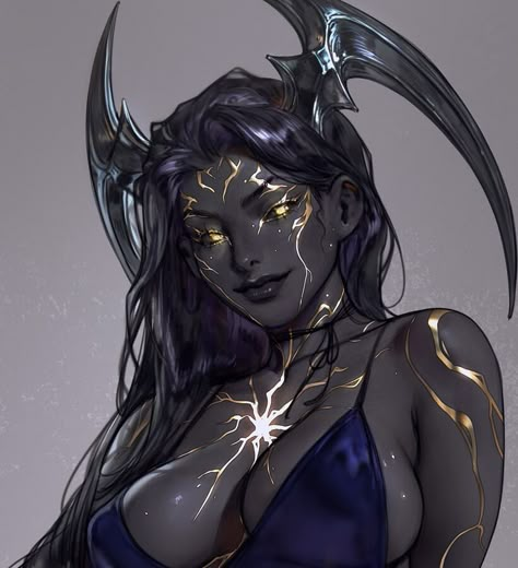 ArtStation - OC Asura comm Vagrant Character Design, Asura Demon Art, Demon Queen Character Design, Demi God Oc, Demon Oc Girl, Demon Queen Art, Female Demon Character Design, Female Alien Concept Art, Demon Female Oc