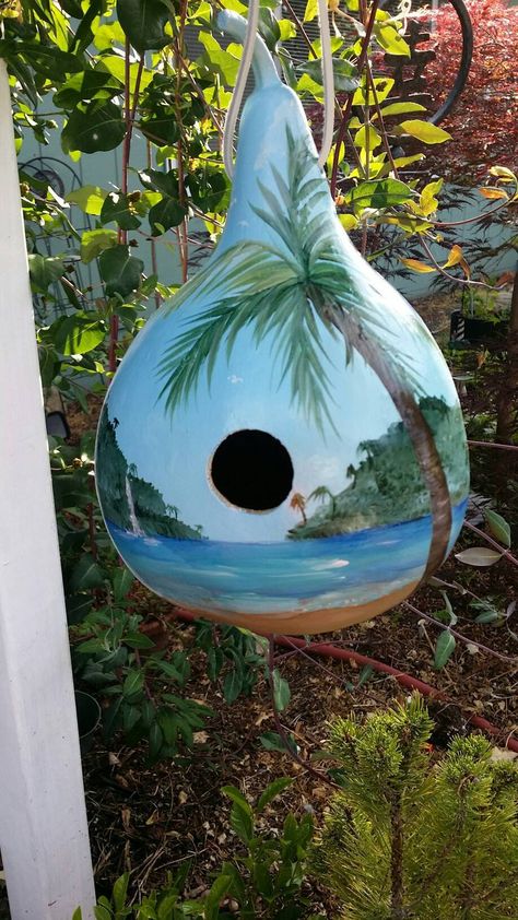 How To Dry Gourds, Cat Gourd, Birdhouse Gourds, Gourds Art, Gourd Birdhouses, Bird Houses Ideas Diy, Gourds Birdhouse, Decorative Gourds, Hand Painted Gourds