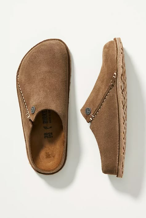 Birkenstock - Women's Shoes | Unique Women's Shoes | Anthropologie Birkenstock Buckley Outfit, Clog Outfits, Womens Birkenstocks, Birkenstock Buckley, Birkenstock Zermatt, Shoes Unique, Suede Clogs, Birkenstock Women, Zermatt