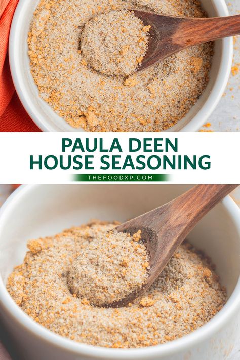 Every kitchen needs a hero – and Paula Deen's House Seasoning might just be yours! A blend of 3 simple ingredients, yet transformative. #pauladeenhouseseasoning #houseseasoning #houseseasoningrecipe #pauladeenrecipehouseseasoning House Seasoning Recipe, House Seasoning, Chef Inspired Recipes, Sauces Recipes, Homemade Dips, Dry Rubs, Homemade Spice Mix, Paula Deen Recipes, Homemade Mixes