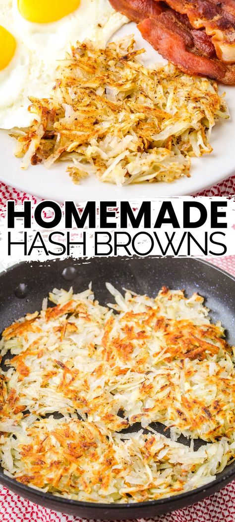 Homemade Hashbrowns Shredded, Homemade Hash Brown Patties, Easy Hashbrown Recipes, Shredded Hashbrown Recipes, Diviticulitis Diet, Brunch Potatoes, Homemade Hash Browns, Easy Hashbrowns, 3 Bean Salad