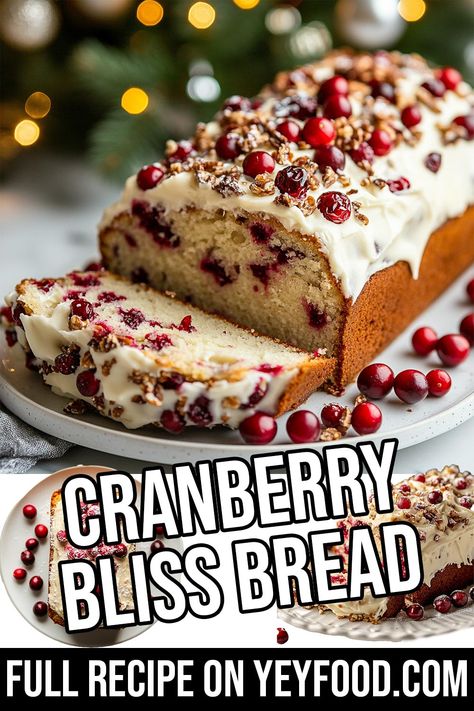 Cranberry Christmas Bread Recipes, Orange Glazed Cranberry Bread, Fruit And Nut Bread Recipes, Oatmeal Cranberry Bread, Apple Cranberry Bread Recipe, Cranberry Nut Bread Moist, Cranberry Quick Bread Recipes, Cranberry Orange Walnut Bread, Christmas Cranberry Bread