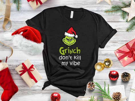 Grinch Shirt Ideas, Grinch Costumes, Grinch Shirts, Christmas Party Shirts, Santa Shirts, Dance Shirts, Family Tees, Funny Christmas Shirts, Xmas Party