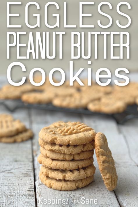 Who's craving peanut butter? This eggless peanut butter cookie recipe is so easy and delicious. Make sure to bookmark it so you can make them again and again. Desserts No Eggs, Eggless Cookies Recipes, No Egg Peanut Butter Cookies, Peanut Butter Cookies No Egg, Peanut Butter Cookies Without Eggs, Peanut Butter Cookies With No Eggs, Peanut Butter Cookies No Eggs, Easy Peanut Butter Cookies No Egg, Peanut Butter Cookies Eggless