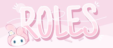 Roles Discord Banner, Roles Discord, Discord Server Role Ideas, Text Banner, Cute Banners, Discord Banner, Kitty Drawing, Hello Kitty Drawing, Banner Gif