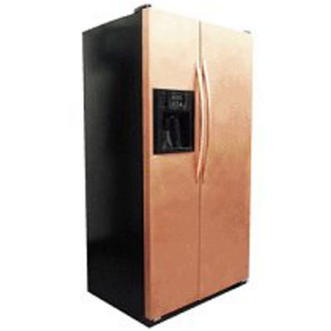 Copper Appliance Frame & Panel Set Copper Kitchen Appliances, Copper Appliances, Refrigerator Panels, Color Refrigerator, Orthodontic Appliances, Copper Interior, Frame Panel, Retro Appliances, Copper Uses