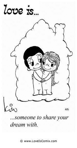 Love Is... is the name of a comic strip created by New Zealand cartoonist Kim Casali in the 1960s. The cartoons originated from a series of love notes that Grove drew for her future husband, Roberto Casali.  Author: Kim Casali Deep Relationship Quotes, Love Comic, Love Is Cartoon, Sketch Note, Secret Crush Quotes, Love Is Comic, Gratitude Challenge, Long Distance Love, Good Morning Love