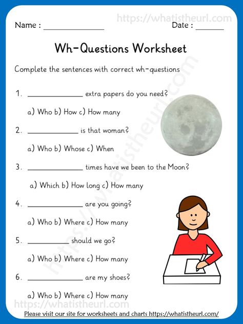 We have created yet another Wh-Questions Worksheets for Kids.  It has about 18 questions.  Answer key included.  The pages are built nicely with pictures, Wh Question Worksheet For Kids, Wh Questions, Answer Keys, Worksheets For Kids, Question And Answer, My House, For Kids, Key, Education