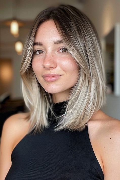 25 Stunning Hairstyles for Straight Hair That You Need to Try Now! Straight Hairstyles Shoulder Length, Shoulder Length Haircut Straight Hair, Straight Hair With Layers Medium Length, Straight Flat Hair, Collarbone Length Hair Straight, Cuts For Straight Hair, Medium Length Straight Hair, Medium Length Haircut Straight, Medium Straight Hair