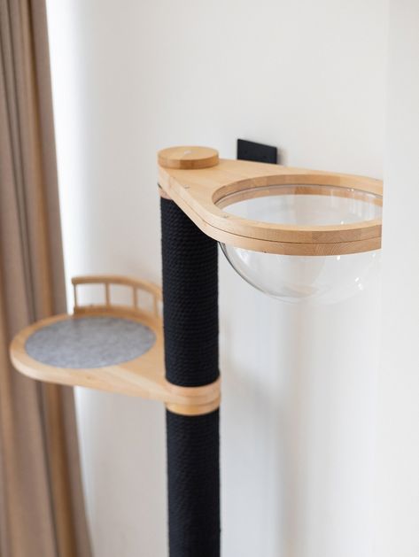 Small Cat Tree, Wood Cat Tree, Cat Tree Scratching Post, Cat Climbing Tree, Modern Cat Furniture, Modern Cat Tree, Cat Wall Furniture, Cat Playground, Play Furniture