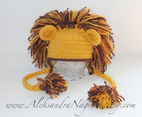 For your little Gryffindor       LION BABY HAT - photo prop - acrylic - Made To Order Childrens Scarf, Crochet Baby Costumes, Crochet Animal Hats, Lion Hat, Baby Hat Sizes, Lion Baby, Crochet Lion, Baby Props, Animal Hats