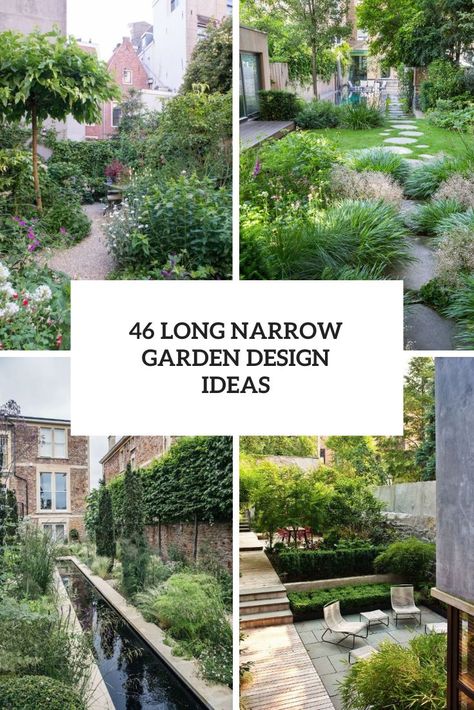 Picture of Long Narrow Garden Design Ideas Garden Long Narrow, Garden Design Long Narrow, Narrow Long Garden Design, Long Wide Garden Design Layout, Narrow Gardens Beside House, Long Garden Path Ideas, Wide Narrow Garden Design, Long Narrow Yard Ideas Backyards, Small Long Garden Ideas