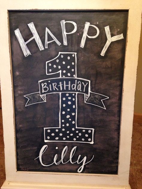 1st birthday chalkboard Chalkboard Numbers, Kendall Birthday, 1st Birthday Chalkboard, Boards Ideas, Happy 7th Birthday, Chalkboard Designs, Chalkboard Ideas, Chalk It Up, Birthday Chalkboard