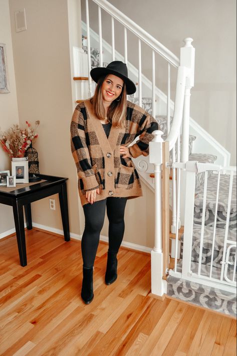 Buffalo plaid grandpa cardigan Plaid Cardigan Outfit, Cardigan Winter Outfit, Oversized Cardigan Outfit, Winter Cardigan Outfit, Buffalo Plaid Cardigan, Grandpa Cardigan, Leather Puffer, Cardigan Outfit, Plaid Cardigan