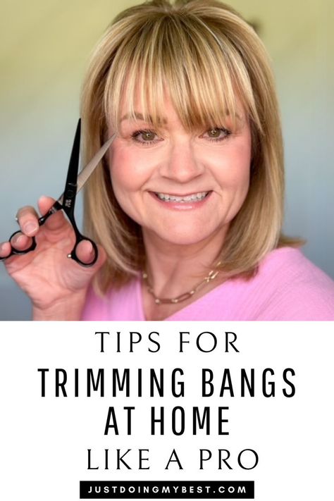 Ready to master the art of trimming bangs at home? 💇‍♀️ Dive into our latest YouTube tutorial: 'Tips for Trimming Bangs at Home Like a Pro | How To Trim Bangs at Home | Trim Bangs DIY Tutorials'. Discover expert techniques and step-by-step guides to achieve salon-worthy bangs from the comfort of your own home. Say goodbye to salon visits and hello to DIY perfection! ✂️💖 #HowToTrimBangsAtHome #TrimBangsAtHome #TrimBangsDIYTutorials Trim My Hair At Home, How To Trim Bangs Tutorials, Bangs Diy Tutorials, Trimming Your Own Bangs, How To Trim Bangs, Trimming Bangs, Trimming Bangs Diy, Trim Bangs At Home, How To Fix Bangs Gone Wrong