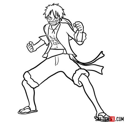 How to draw Monkey D. Luffy full growth | One Piece Draw Monkey, Luffy Gear 5, Anatomy Sketches, Pet Monkey, Easy Coloring Pages, Black Clover Anime, One Piece Drawing, Guided Drawing, Sketches Easy