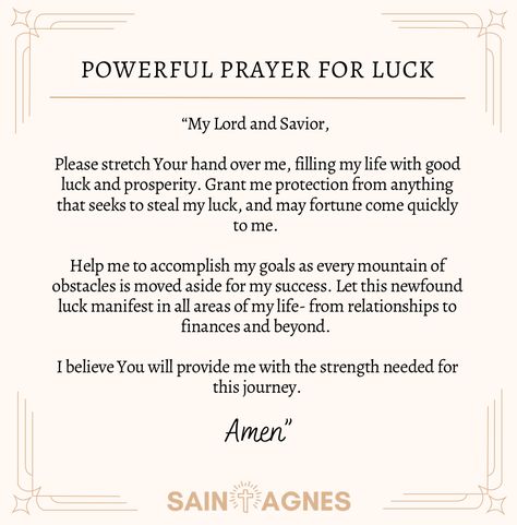 7 Prayers for Good Luck and Fortune: You Will Love! Good Luck Affirmations, Nightime Prayers, Psalm Magic, Prayer For Good Luck, Good Luck Prayer, Encourage Quotes, Nighttime Prayer, Financial Prayers, Journal Key