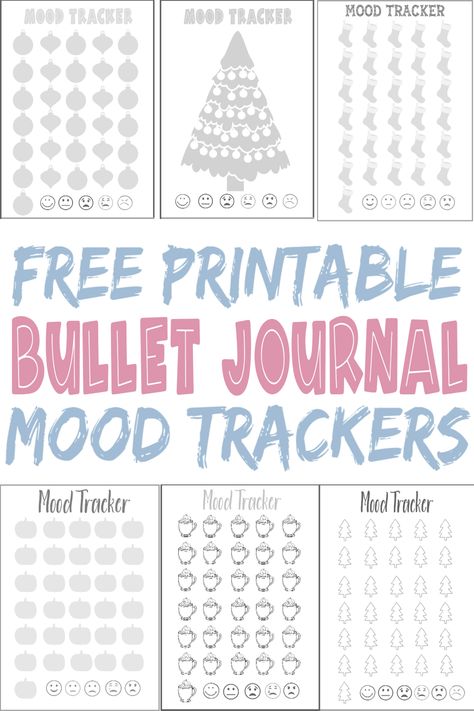 Free printable mood trackers for bullet journals! #Moodtracker #Bulletjournal #Freeprintables #Bulletjournalprintables Christmas Planner Free, Bullet Journal Templates, Bullet Journal Mood Tracker, Journal Mood Tracker, Bullet Journal Christmas, Printable Motivational Quotes, Printable Flower Coloring Pages, Free Planner Templates, Free Printable Quotes