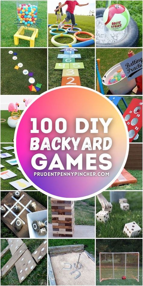 Keep your kids and guests entertained all summer long with these DIY backyard games. These outdoor games are perfect for kids, teens and adults. Plus, you can make these backyard summer activities on a budget. Outdoor Ideas Activities, Outdoor Obstacle Course For Adults, Easy Outdoor Birthday Party Games, Large Games For Outside, Summer Outdoor Activities For Kids 8-10, Outdoor Games For Middle Schoolers, Dollar Tree Games Outdoor, Outdoor School Games, Diy Outdoor Activities For Kids