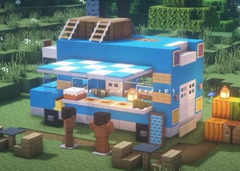 Minecraft Taco Truck, Minecraft Hot Dog Stand, Minecraft Dumpster Design, Minecraft Trailer Park, Minecraft Vendor Stalls, Minecraft Ticket Booth, Minecraft Food Truck, Minecraft Office Ideas, Minecraft Office