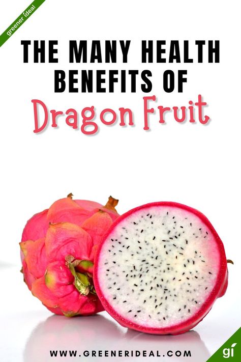 Dragon fruit, also known as pitaya, is a fruit that is native to Southeast Asia. There are two main varieties of dragon fruit – red and yellow/white. Dragon fruit's health benefits include improved heart health and antioxidants that slow cell damage and aging. It’s also been used for its weight loss benefits, all of which we’ll look at in-depth below (backed by science). #fruit #dragonfruit #healthydiet #health Dragonfruit Benefits, Dragon Fruit Health Benefits, Dragon Fruit Benefits, Red Dragon Fruit, Fruit Health, Fruit Health Benefits, Vegan Living, White Dragon, Art Food