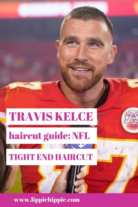 Aside from his athleticism, Travis Kelce’s hair is a showstopper for most football fans. His signature short haircut is clean and simple but has a certain appeal that accentuates his overall appearance.To help you grasp what we’re talking about, we’ll show you the Travis Kelce hair look and how you can get it done with your own barber. Travis Kelce Haircut, Signature Hairstyles, Clipper Lengths, Hairstyle Guide, Long Hair Images, Beard Fade, Different Hair Types, Hair Guide, High Maintenance