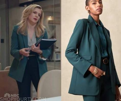 American Auto: Season 2 Episode 1 Sadie's Teal Blazer Check more at https://www.shopyourtv.com/american-auto-season-2-episode-1-sadies-teal-blazer/ Blazer With Dress, Brown Outfits, Teal Blazer, American Auto, Brand Photoshoot, Brown Outfit, Branding Photoshoot, Photoshoot Ideas, Neutral Colors