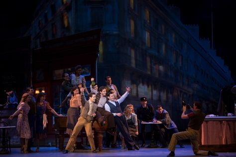 Robert Fairchild, Brandon Uranowitz, Max von Essen and Cast of AN AMERICAN IN PARIS at Theatre du Châtelet in Paris American In Paris, Broadway Costumes, An American In Paris, Bruce Willis, Show Photos, Musical Theatre, Modern Family, City Guide, Theater