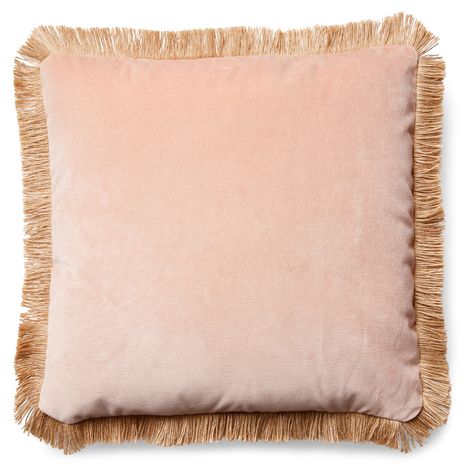 Designed by us and available only at One Kings Lane: A sophisticated accent for the well-appointed sofa, bed, or chair, this plush pillow is made of blush-hued velvet with wonderfully textural fringe. Insert included. Boho Accent Chair, Aqua Bedroom, Blush Cushions, Pink Velvet Pillow, Luxury Pillows Decorative, Suite Room, Elegant Throw Pillows, Florida Beach House, Luxury Picnic