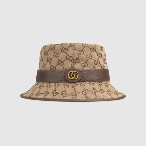 Gucci GG canvas bucket hat Gucci Crochet, Gucci Bucket Hats, Gucci Bucket Hat, Bucket Hat Style, Crochet Collection, Crochet Bucket, Gucci Hat, Italy Print, Crochet Bucket Hat