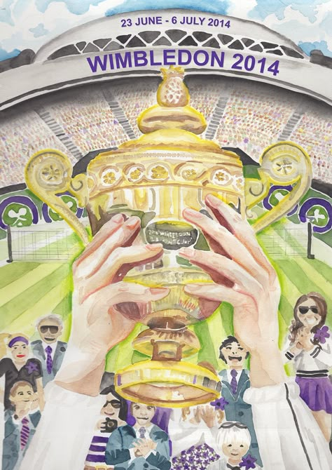 Wimbledon Poster 2014 Contest Entry Vintage Wimbledon Aesthetic, Wimbledon Illustration, Wimbledon Poster, Tennis Vintage Poster, Vintage Wimbledon, Vintage Wimbledon Poster, Tennis Photography, Tennis Posters, Tennis Art