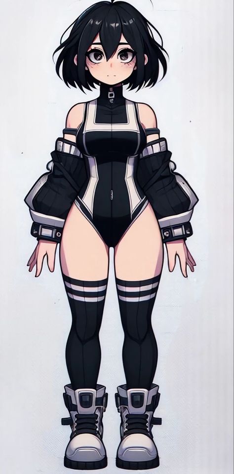 Aesthetic Hero Costumes, Mha Body Types, Hero Suits Mha, Hero Female Costume, My Hero Academia Base Oc Female, My Hero Art Style, Hero Outfits Design Female Mha, Cute Hero Costumes, Hero Customes Ideas Bnha