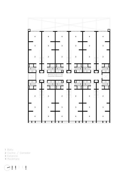 Gallery of NIU Coliving / CRAFT Arquitectos - 18 Coliving Architecture, Collective Housing, Co Living, Architecture Board, Architectural Section, Ground Floor Plan, School Projects, Ground Floor, Floor Plan