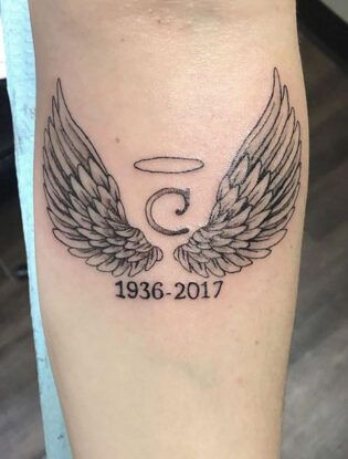 Weld Tattoos, Wings Tattoo Meaning, Rip Tattoo, Remembrance Tattoos, Female Tattoos, Wing Tattoo Designs, Men Tattoos, Angel Wings Tattoo, Wing Tattoo