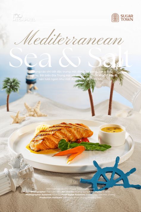 Creative Ads For Restaurants, Seafood Photoshoot, Food Promotion Design, Seafood Menu Design, Seafood Photography, Ocean Restaurant, Seafood Art, Menu Poster, Seafood Menu