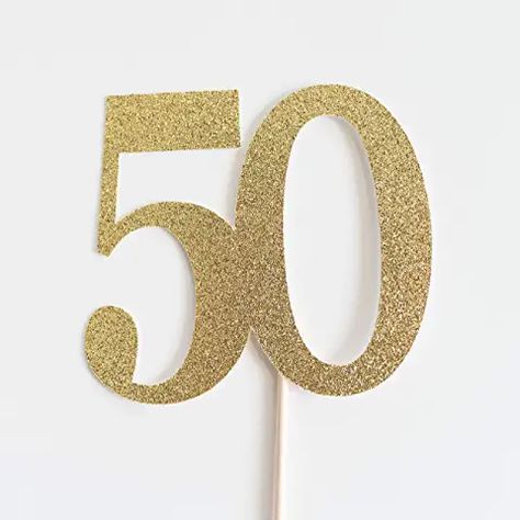 50 Cake Topper, 50 Cake, Gold Glitter Cake Topper, 50th Anniversary Decorations, Fiftieth Birthday, Golden Anniversary Gifts, Gold Glitter Party, 50th Wedding Anniversary Party, 50th Cake