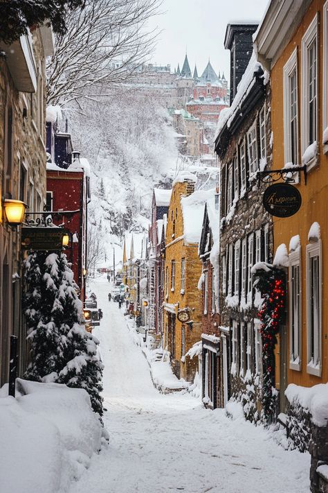 "Embrace the magic of a Winter Wonderland in Quebec City! ❄️🏰☃️ From enchanting ice sculptures to cozy winter festivals, explore the charm of Quebec’s snowy streets and historic sites. Discover breathtaking views, festive celebrations, and all the cozy comforts of winter. ✨🌨️ #QuebecWinterWonderland #WinterInCanada #SnowyEscape" Quebec Canada Winter, Old Quebec City Winter, Quebec Christmas, Quebec City Winter, Quebec Winter Carnival, Quebec Winter, Quebec City Canada, Old Quebec, Winter Festival