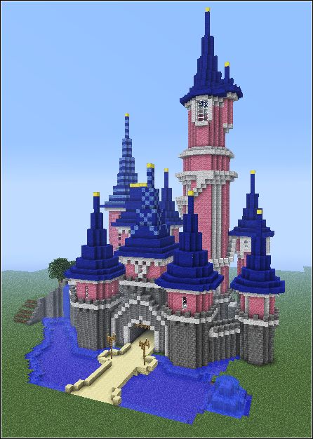 Girly Minecraft, Castle In Minecraft, Disney Minecraft, Minecraft Barn, Construction Minecraft, Minecraft Things, Ice Castle, Bangunan Minecraft, Minecraft Castle