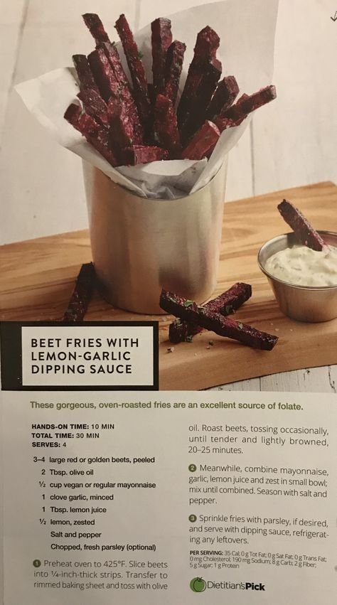 Beet Fries, Oven Roasted Fries, Yummy Fries, Lemon Garlic Sauce, Beet Recipes, Air Fryer Dinner Recipes, Cooked Veggies, Air Fryer Recipes Easy, Air Fryer Recipes Healthy