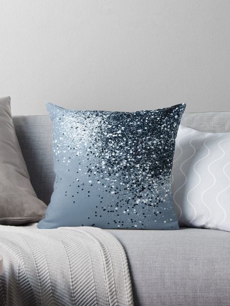 "Sparkling Blue Lady Glitter #2 #shiny #decor #art " Throw Pillows by anitabellajantz | Redbubble Purple Turquoise Bedroom, Gold Grey Bedroom, Bohemian Room Ideas, White Gold Bedroom, Rose Gold Home Decor, Room Decor Pillows, Glam Pillows, Bedroom Glam, Turquoise Bedroom