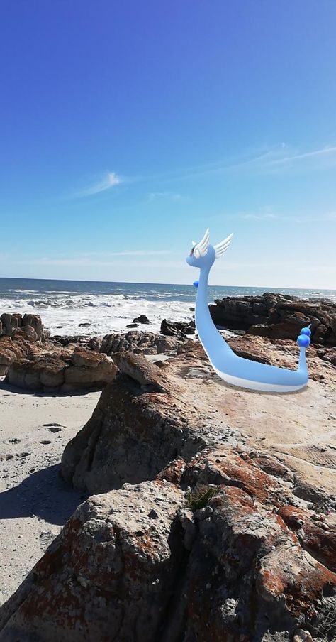 Dragonair Pokemon, Funny Pokemon Go, Pokemon Beach, Dragon Pokemon, Pokemon In Real Life, Pokemon Photo, Cool Pokemon Wallpapers, Oc Pokemon, Pokemon Gif