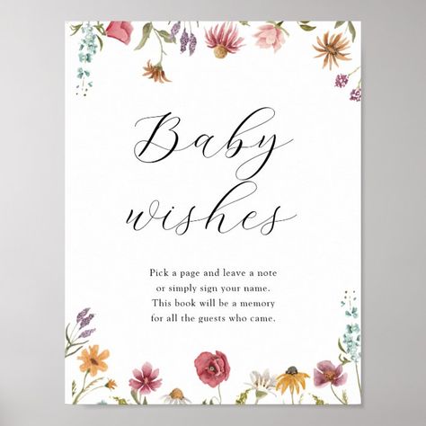 Sweet Baby Wishes Baby Shower Guestbook Sign - Baby Shower Gifts Baby Shower Guest Book Sign, Baby Shower Scrapbook, Baby Shower Guestbook, Baby Wishes, Kids Signs, Baby Shower Guest Book, Shower Sign, Wishes For Baby, Unique Baby Shower