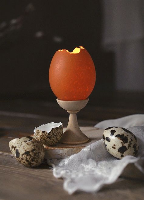 Gif Food, Meze Platter, Amazing Gifs, Product Photographer, Spring Equinox, Egg Cups, Center Pieces, Animated Images, An Egg